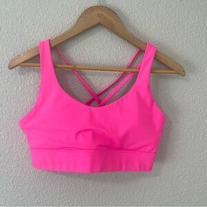 ZYIA Neon Pink High n Light Sports Bra Sz XXL